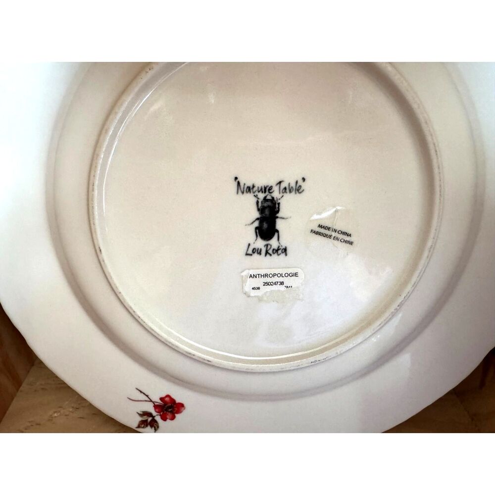ANTHROPOLOGIE Black Swan Yellow Edge Salad/Dessert Plate SZ 9 1/4" Discontinued - Picture 2 of 8